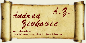 Andrea Živković vizit kartica